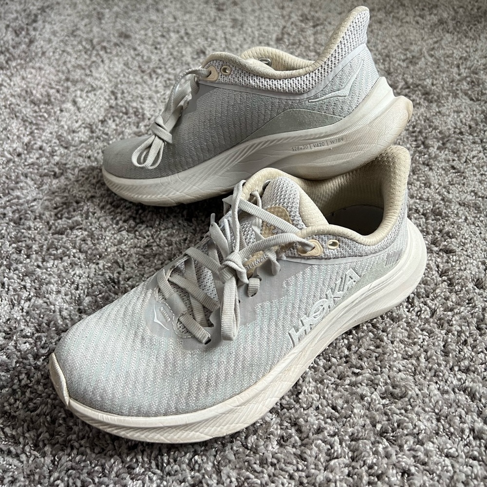 WHITE HOKA SNEAKERS